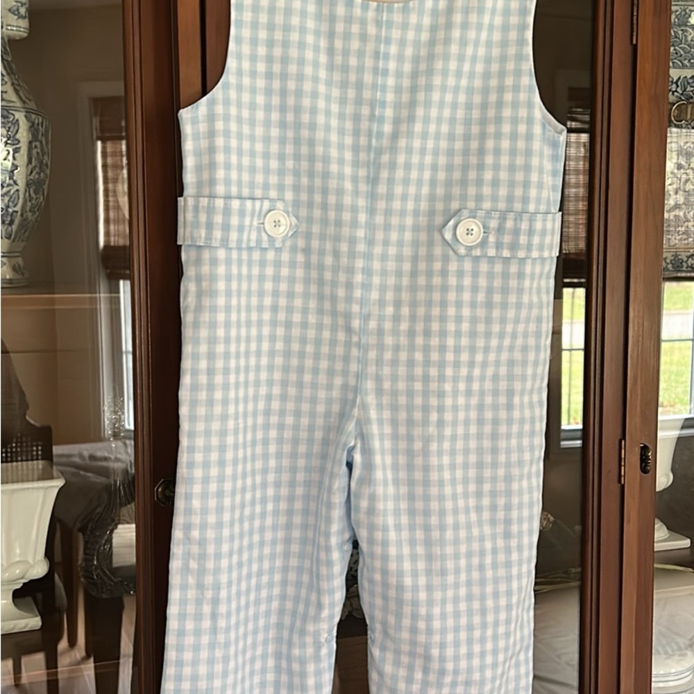 TBBC Light Blue Gingham Kids Longall - Picture 3 of 5